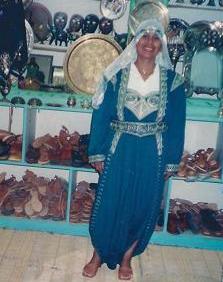 I am wearing a traditional Tunisian  woman's dress